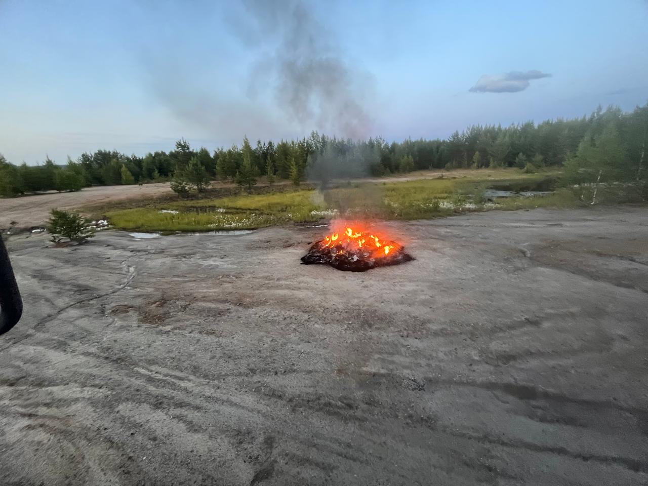В пригороде Краснотурьинска горел мусор